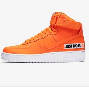 Orange High Top Air Force ones